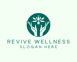 Lotus Hands Wellness logo design