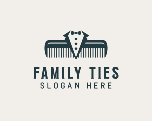 Tuxedo Comb Grooming logo design