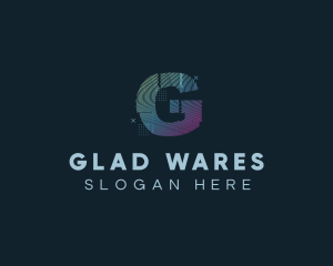 Modern Glitch Letter G logo design