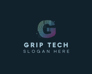 Modern Glitch Letter G logo design