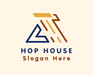 Paint Roller Drip House logo design