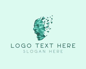 Polygon Abstract Face logo