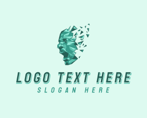 Polygon Human Face logo