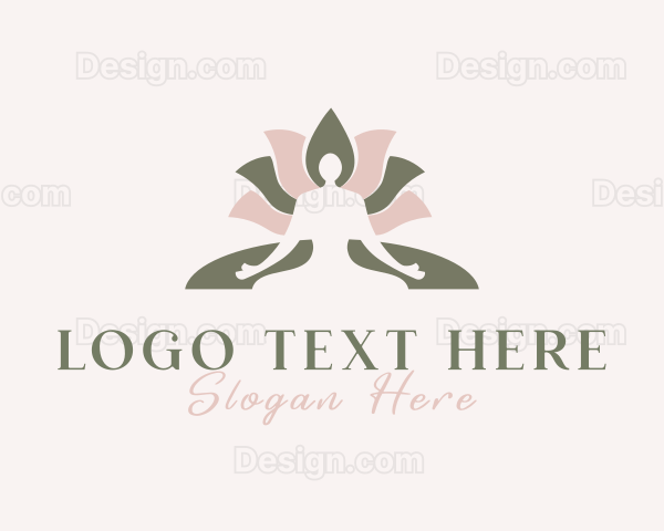 Lotus Floral Yoga Logo