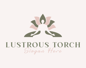 Lotus Floral Yoga Logo