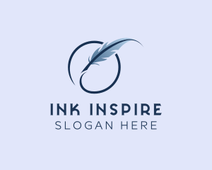 Feather Ink Writer logo design