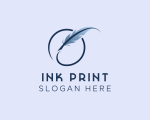 Feather Ink Writer logo design