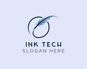 Feather Ink Writer logo design