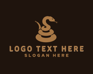 Coiled Snake Animal logo