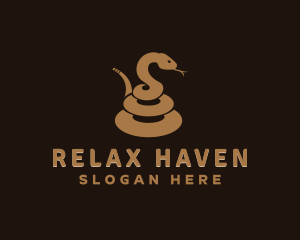 Coiled Snake Animal Logo