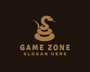 Coiled Snake Animal logo