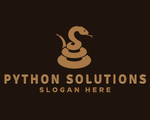 Coiled Snake Animal logo