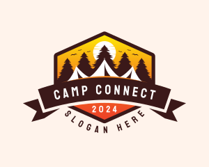 Travel Camping  Tent logo design