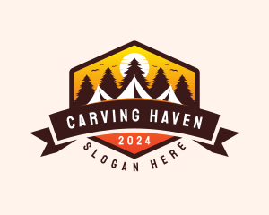 Travel Camping  Tent logo design