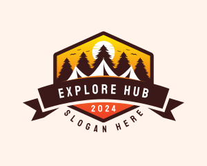 Travel Camping  Tent logo design