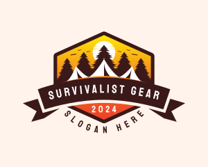 Travel Camping  Tent logo design