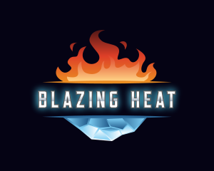 HVAC Heating Cooling Energy logo design