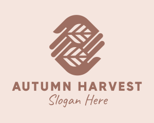 Autumn Leaves Spa Hands logo design