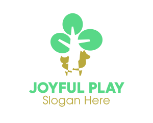 Playing Tree Animals logo design