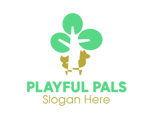 Playing Tree Animals logo design