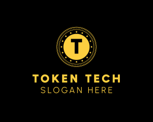 Technology Bitcoin Currency logo design