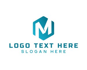 Hexagon Startup Business Letter M logo