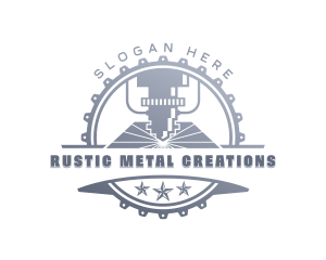 Laser Metalworks Fabrication logo design