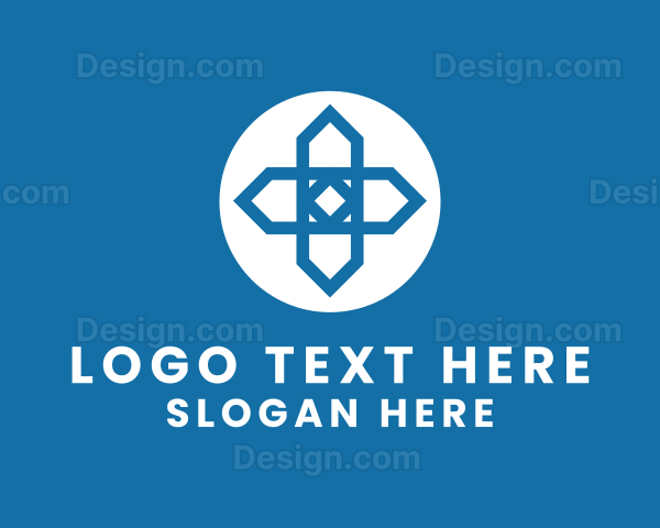 Geometric Diamond Cross Logo