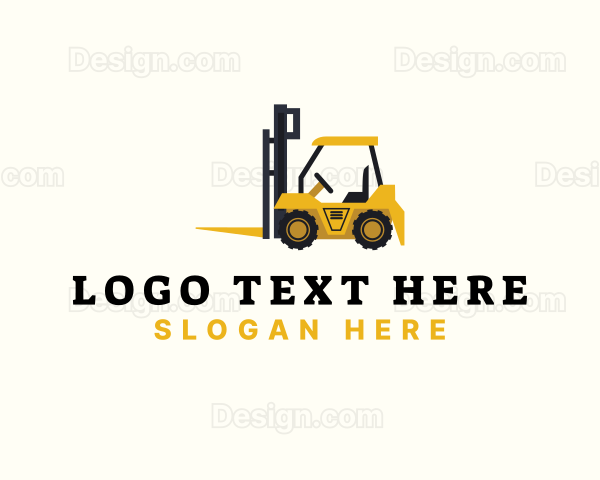 Cargo Forklift  Equipment Logo