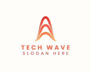 Wave  Startup Technology logo design