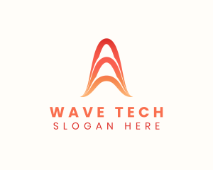 Wave  Startup Technology logo design