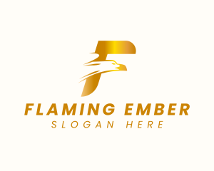 Flying Eagle Letter F logo design