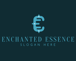 Night Stargazing Letter E logo design