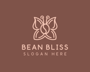 Butterfly Coffee Bean  logo design