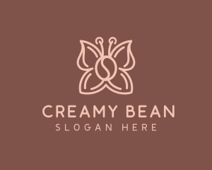 Butterfly Coffee Bean  logo design