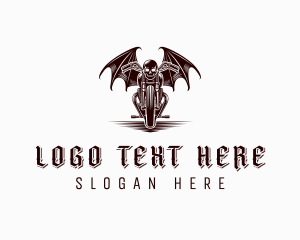 Motorcycle Skull Biker logo