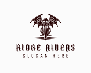 Motorcycle Skull Biker logo design