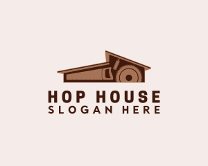 House Sawmill Tool logo design