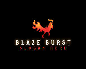 Grill Flame Chicken logo design