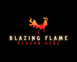 Grill Flame Chicken logo design