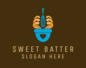 Whisk Batter Heart Bowl logo