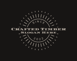 Hipster Sunshine Circle logo design