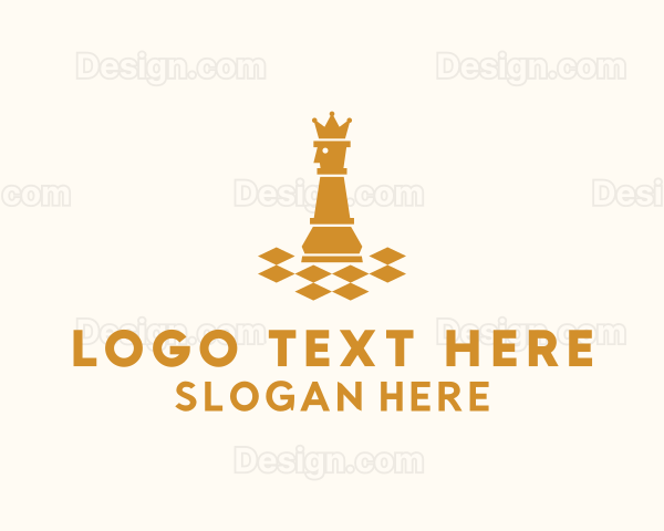 King Chess Piece Logo