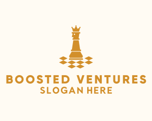 King Chess Piece logo design