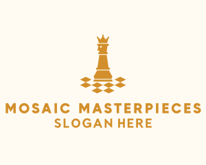 King Chess Piece logo design