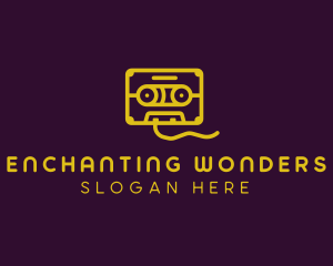 Retro Cassette Tape logo design