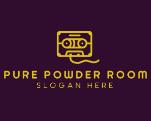 Retro Cassette Tape logo design