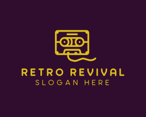 Retro Cassette Tape logo design