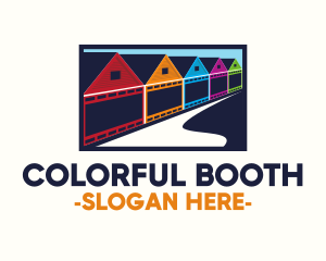 Colorful Neighborhood House logo design