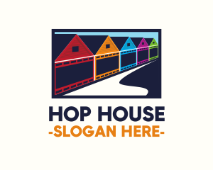 Colorful Neighborhood House logo design